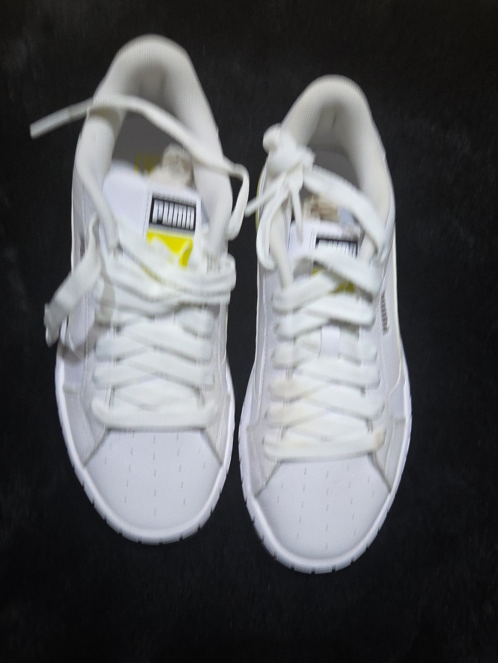 Puma Womens' Classic White Lace-Up Sneakers CALI STARS DAISYS